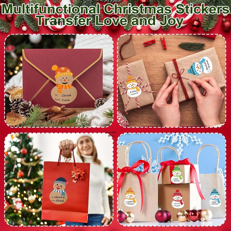 KEYBOO Christmas Gift Tags Stickers, 144 Pcs Gift Labels Stickers, Cute Self-Adhesive Name Tags for Christmas Presents, 2 x 3 Inch to and from Sticker for Xmas Gifts Wrap Presents Box Decoration - Image 5